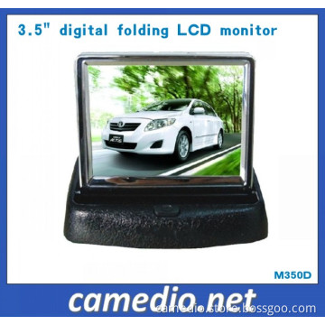 3.5inch Digital Folding Car Rear View Monitor with 2 AV Inputs